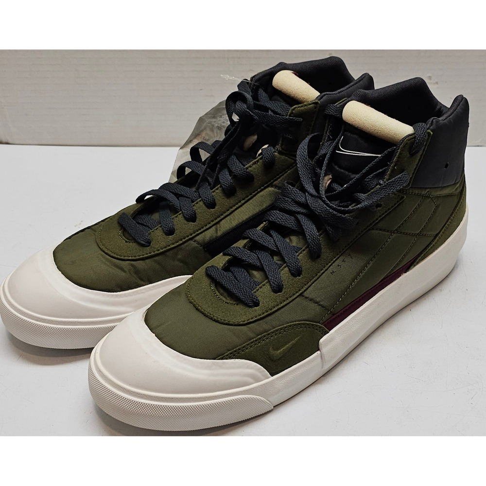 Nike Drop-Type Mid N.354 Olive Green Black Sail Sneakers BQ6190-100 Mens 12